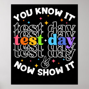 Motivational Test Day Testing Day Teacher Student Poster