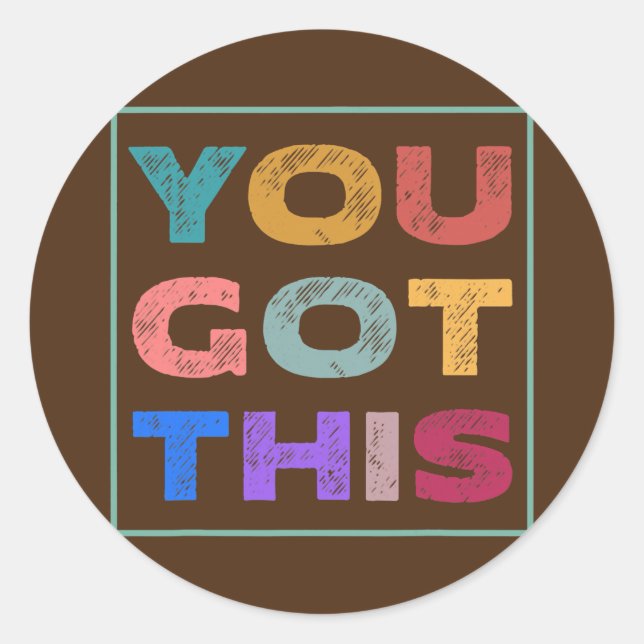 Motivational Testing Day You Got This Teacher Classic Round Sticker (Front)