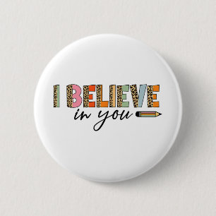 Motivational Testing Funny School Teacher Kid Test 6 Cm Round Badge