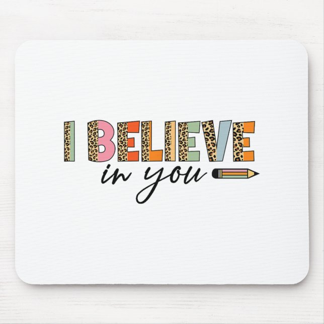 Motivational Testing Funny School Teacher Kid Test Mouse Mat (Front)