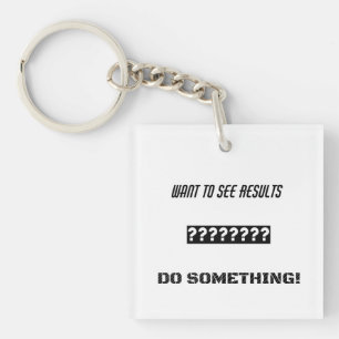 Motivational text design key ring