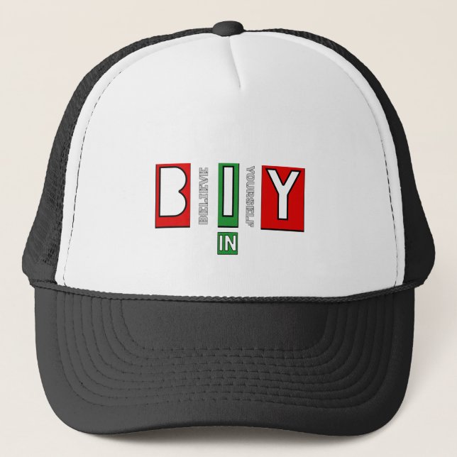 Motivational text design trucker hat (Front)