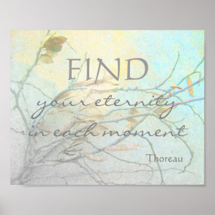 motivational Thoreau quote poster nature art