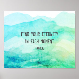 motivational Thoreau quote watercolor design Poster