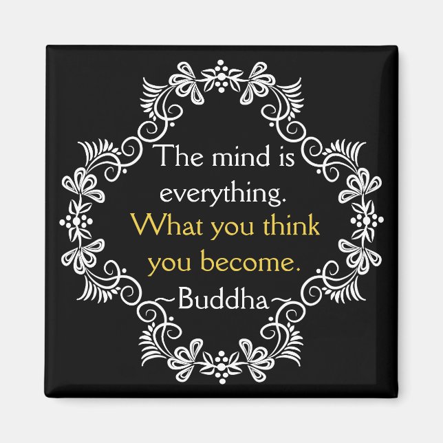 Motivational  Thoughts Buddha Quote Magnet (Front)