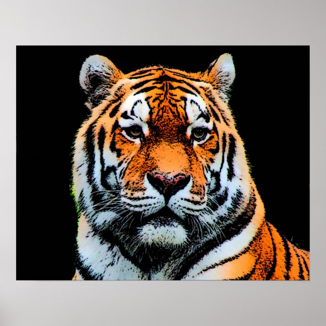 Motivational Tiger Eyes Poster (Front)