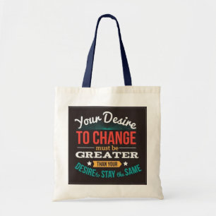 Motivational Tote Bag - Change Your Life with Posi