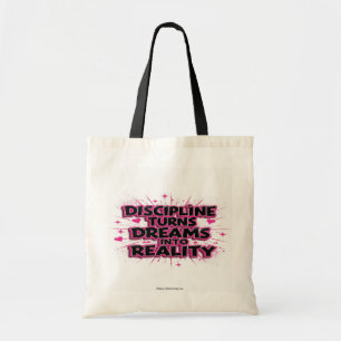 Motivational Tote Bag - Discipline Turns Dreams in