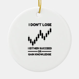 Motivational Trading Quote for Investors and Lifel Ceramic Tree Decoration