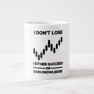 Motivational Trading Quote for Investors and Lifel Large Coffee Mug