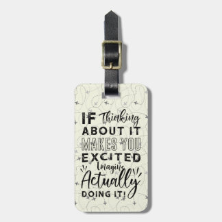 Motivational Travel Aeroplane Luggage Tag