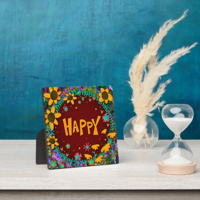 Motivational Trendy Fun Pretty Happy Inspirivity Plaque (Insitu)