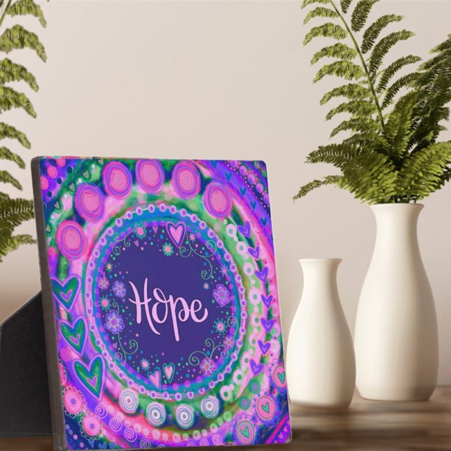 Motivational Trendy Purple Pretty Hope Inspirivity Plaque (Creator Uploaded)