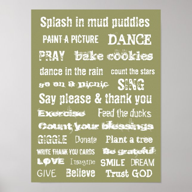 MOTIVATIONAL TRUST GOD MURAL wall hanging Poster (Front)