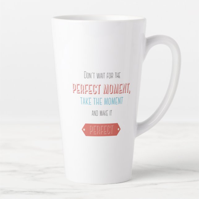 Motivational typographic retro style latte mug (Right)