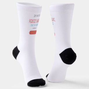 Motivational typographic retro style socks