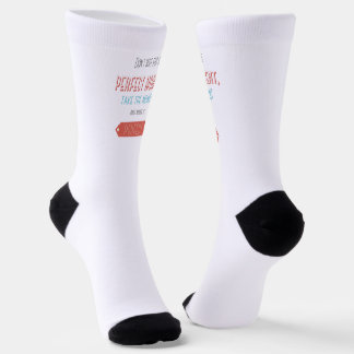 Motivational typographic retro style socks