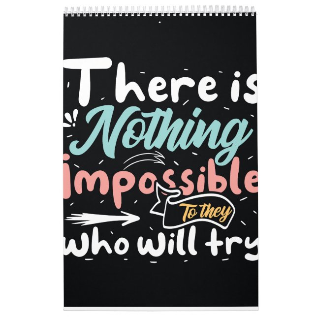  Motivational typography  Calendar (Cover)