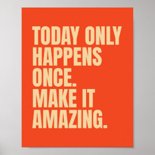 Motivational Typography Design Bold Retro Quote Poster