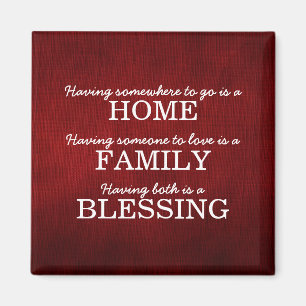 Motivational Typography Family Quote Magnet