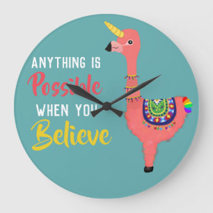 Motivational Unifllama: Unicorn-Flamingo-llama Large Clock