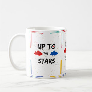Motivational "up to the Stars" Colourful with star Coffee Mug