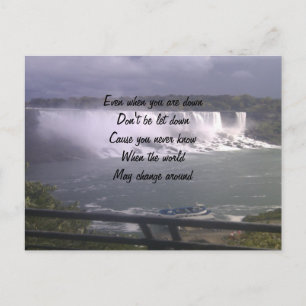 motivational upliftment postcard