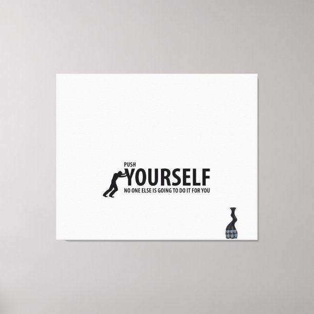 motivational wall art, inspirational quote, positi canvas print (Front)