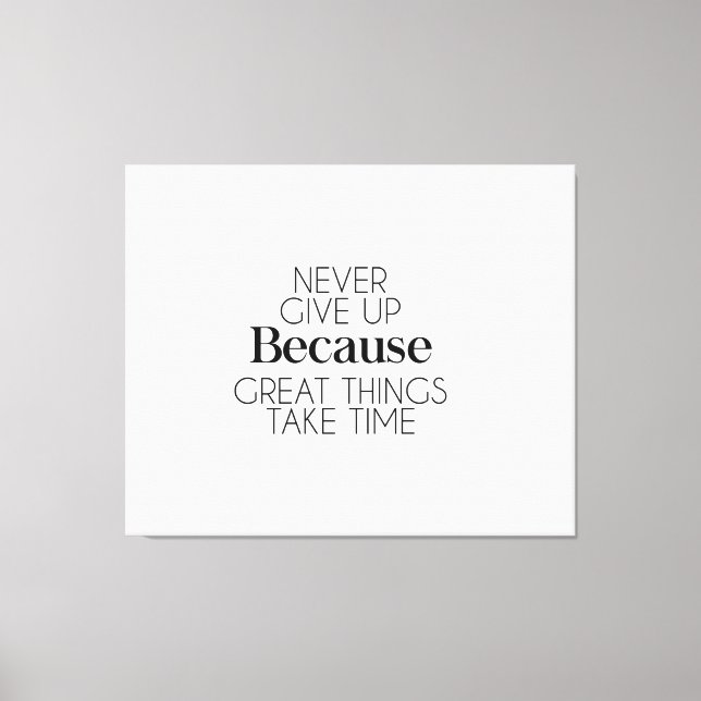 motivational wall art, inspirational quote, positi canvas print (Front)