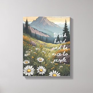 Motivational Wall Art - Work hard and be nice