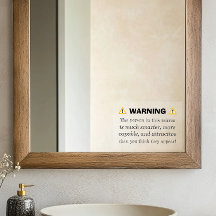 Motivational Warning Mirror - Positive Affirmation