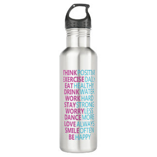 Motivational water tracker 710 ml water bottle
