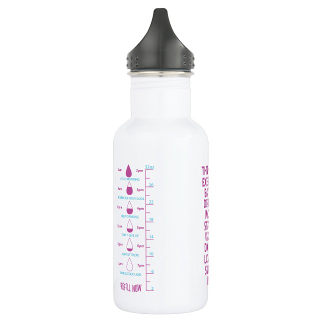 Motivational Water Tracker – Hydrate with Purpose  532 Ml Water Bottle (Left)