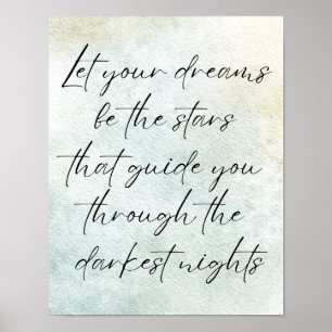 Motivational Watercolor Inspirational Quote Poster