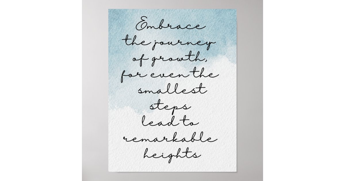 Motivational Watercolor Inspirational Quote Poster | Zazzle