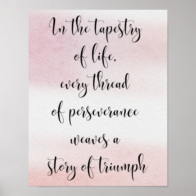 Motivational Watercolor Inspirational Quote  Poster (Front)