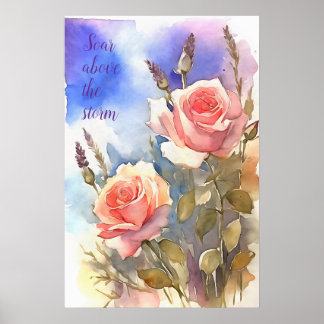 Motivational Watercolor Wall Art Poster 100