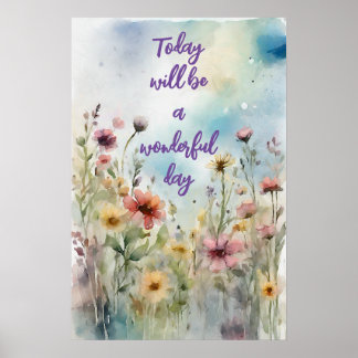 Motivational Watercolor Wall Art Poster 19