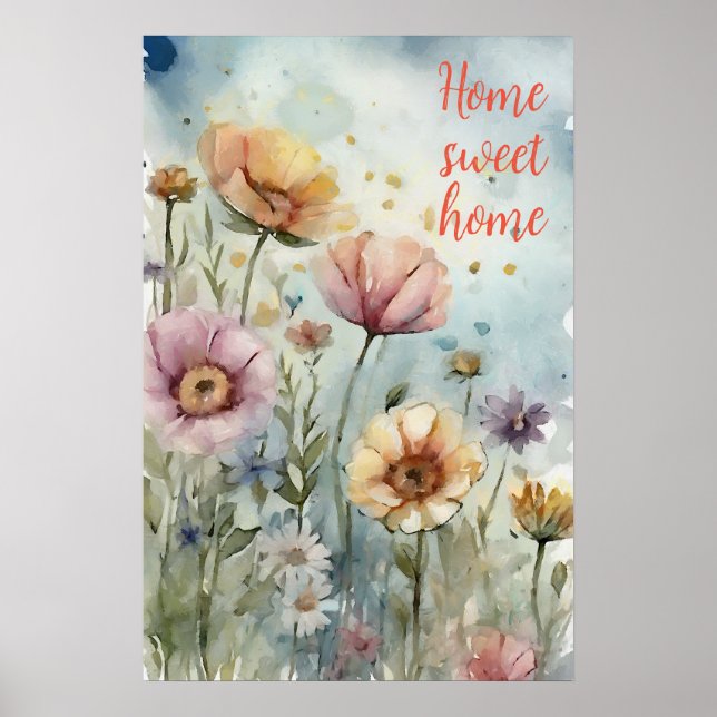 Motivational Watercolor Wall Art Poster 21 (Front)