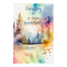 Motivational Watercolor Wall Art Poster 3