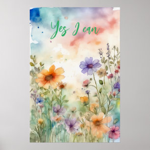 Motivational Watercolor Wall Art Poster 35