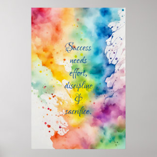 Motivational Watercolor Wall Art Poster 48