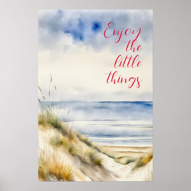 Motivational Watercolor Wall Art Poster 6 (Front)