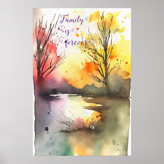 Motivational Watercolor Wall Art Poster 96 (Front)