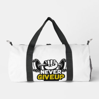 Motivational Weightlifting Gym Design Duffle Bag