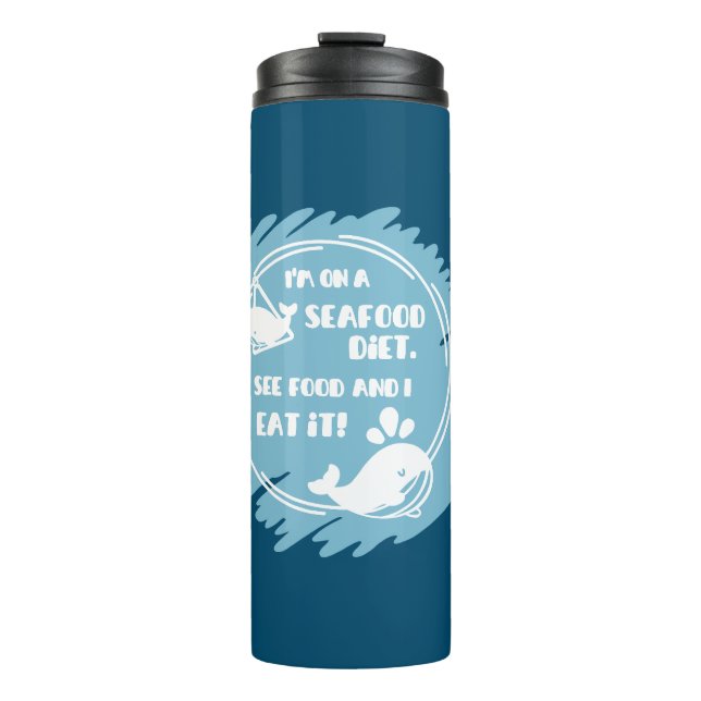Motivational Whale:  Thermal Tumbler (Front)