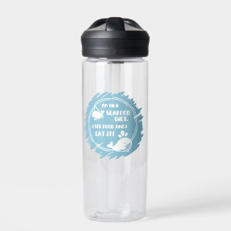 Motivational Whale: Transparent Water Bottle