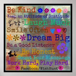 Motivational WishHunt Poster 24" x 24"