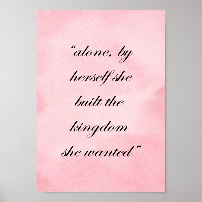 Motivational woman quote. Queen, strong,powerful. Poster (Front)