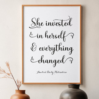 Motivational Women Quote Girl Power  Poster